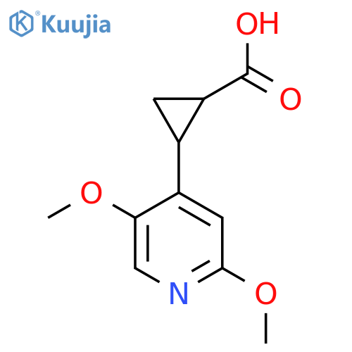 2-(2,5-dimethoxypyridin-4-yl)cyclopropane-1-carboxylic acid structure