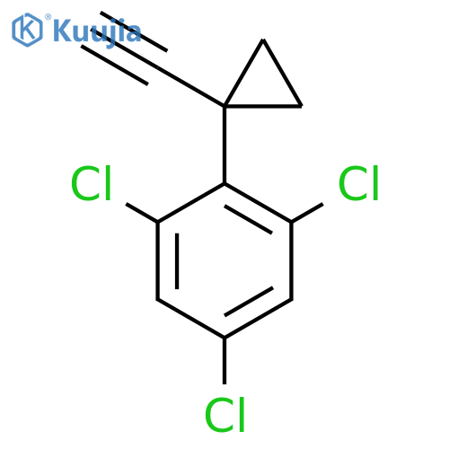 1,3,5-trichloro-2-(1-ethynylcyclopropyl)benzene structure