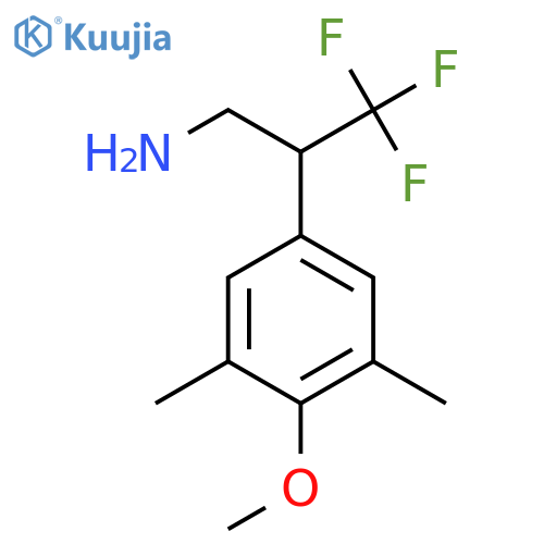 3,3,3-trifluoro-2-(4-methoxy-3,5-dimethylphenyl)propan-1-amine structure