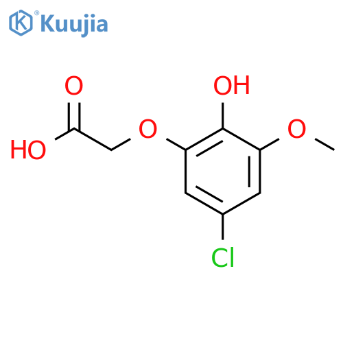2-(5-chloro-2-hydroxy-3-methoxyphenoxy)acetic acid structure