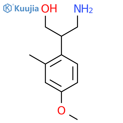 3-amino-2-(4-methoxy-2-methylphenyl)propan-1-ol structure
