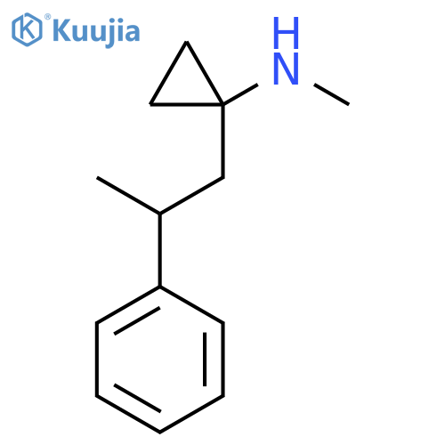 N-methyl-1-(2-phenylpropyl)cyclopropan-1-amine structure