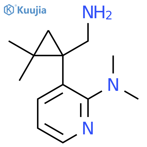 3-1-(aminomethyl)-2,2-dimethylcyclopropyl-N,N-dimethylpyridin-2-amine structure