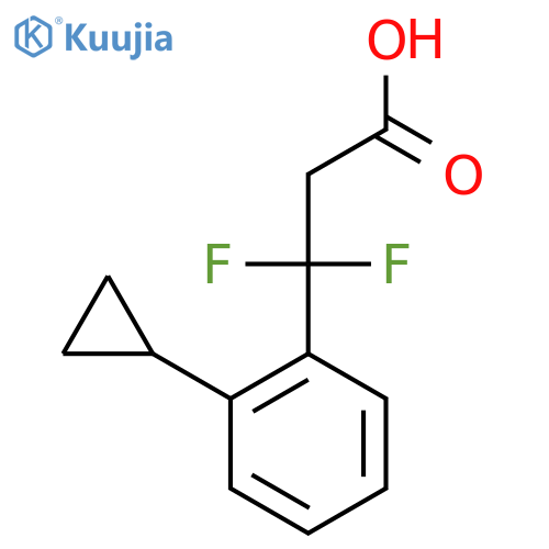 3-(2-cyclopropylphenyl)-3,3-difluoropropanoic acid structure