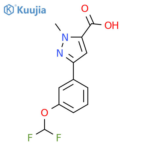 3-3-(difluoromethoxy)phenyl-1-methyl-1H-pyrazole-5-carboxylic acid structure