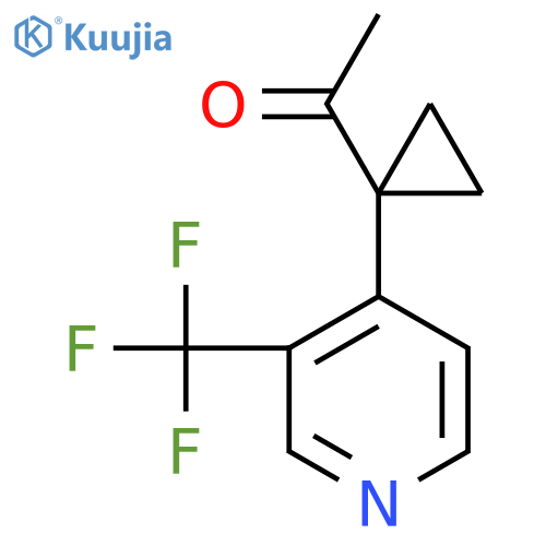 1-{1-3-(trifluoromethyl)pyridin-4-ylcyclopropyl}ethan-1-one structure