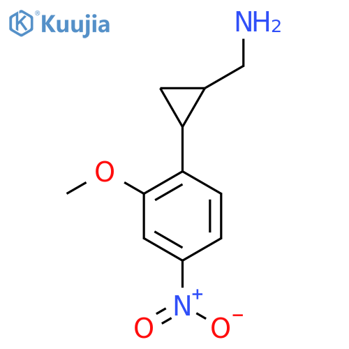 2-(2-methoxy-4-nitrophenyl)cyclopropylmethanamine structure