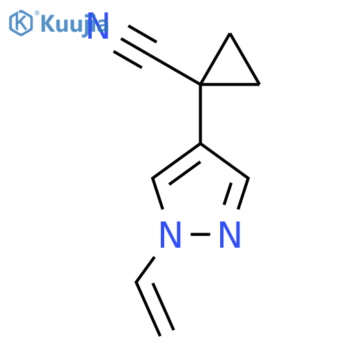 1-(1-ethenyl-1H-pyrazol-4-yl)cyclopropane-1-carbonitrile structure