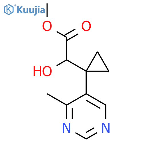 methyl 2-hydroxy-2-1-(4-methylpyrimidin-5-yl)cyclopropylacetate structure