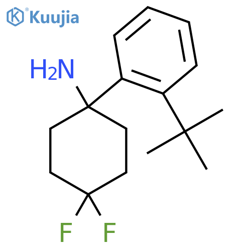1-(2-tert-butylphenyl)-4,4-difluorocyclohexan-1-amine structure