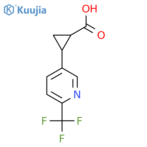 2-6-(trifluoromethyl)pyridin-3-ylcyclopropane-1-carboxylic acid structure