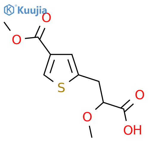 2-methoxy-3-4-(methoxycarbonyl)thiophen-2-ylpropanoic acid structure