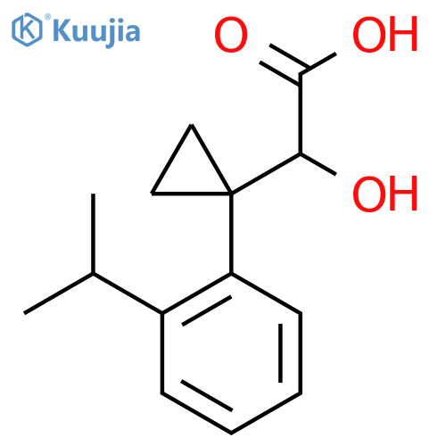 2-hydroxy-2-{1-2-(propan-2-yl)phenylcyclopropyl}acetic acid structure