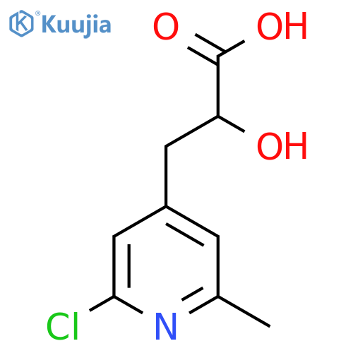 3-(2-chloro-6-methylpyridin-4-yl)-2-hydroxypropanoic acid structure