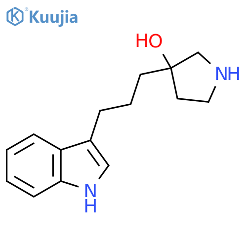 3-3-(1H-indol-3-yl)propylpyrrolidin-3-ol structure