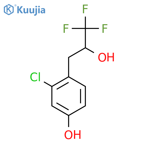 3-chloro-4-(3,3,3-trifluoro-2-hydroxypropyl)phenol structure