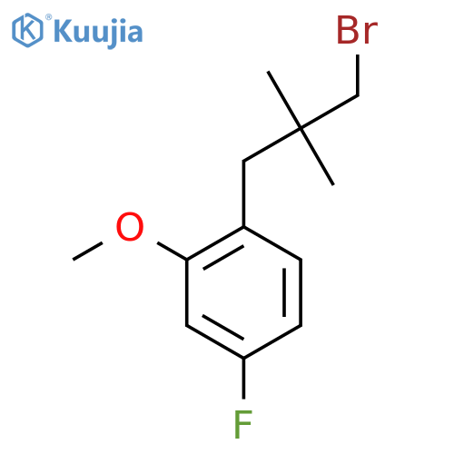 1-(3-bromo-2,2-dimethylpropyl)-4-fluoro-2-methoxybenzene structure