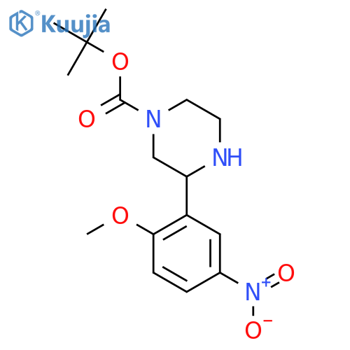 tert-butyl 3-(2-methoxy-5-nitrophenyl)piperazine-1-carboxylate structure