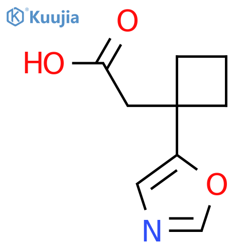 2-1-(1,3-oxazol-5-yl)cyclobutylacetic acid structure