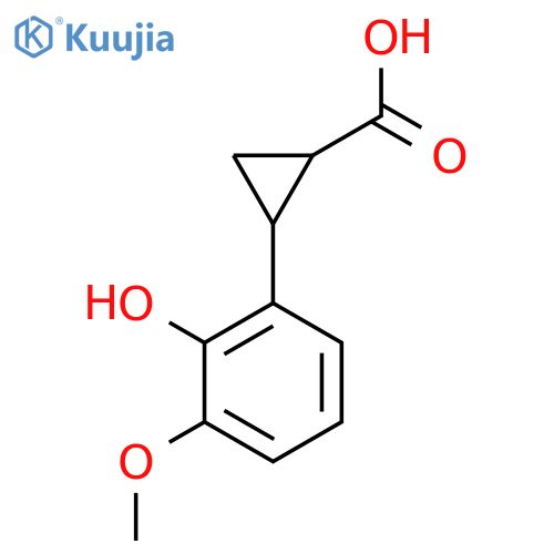 2-(2-hydroxy-3-methoxyphenyl)cyclopropane-1-carboxylic acid structure
