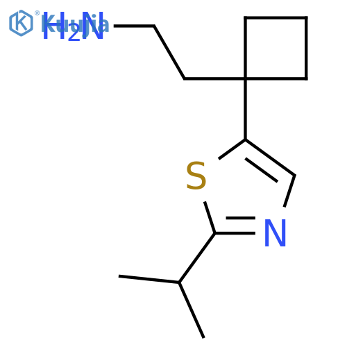 2-{1-2-(propan-2-yl)-1,3-thiazol-5-ylcyclobutyl}ethan-1-amine structure