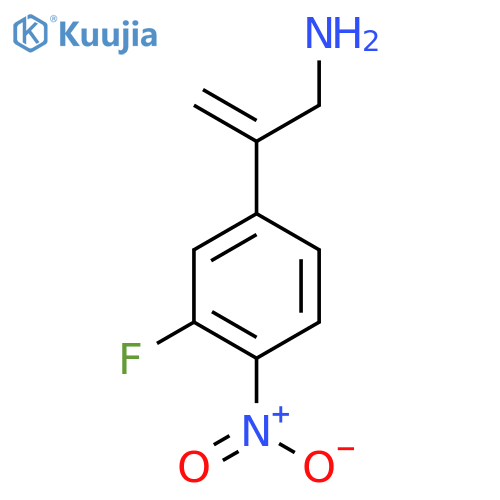 2-(3-fluoro-4-nitrophenyl)prop-2-en-1-amine structure