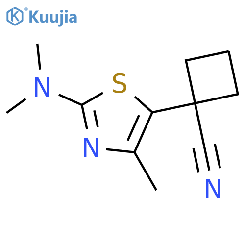 1-2-(dimethylamino)-4-methyl-1,3-thiazol-5-ylcyclobutane-1-carbonitrile structure