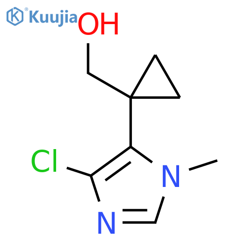 1-(4-chloro-1-methyl-1H-imidazol-5-yl)cyclopropylmethanol structure