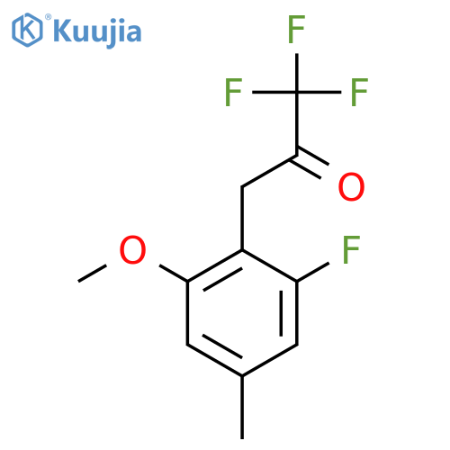 1,1,1-trifluoro-3-(2-fluoro-6-methoxy-4-methylphenyl)propan-2-one structure