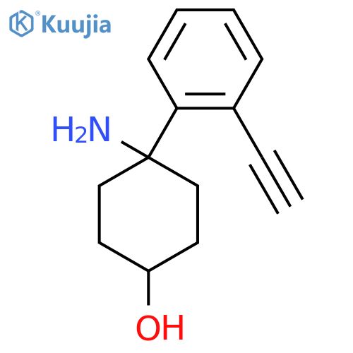 4-amino-4-(2-ethynylphenyl)cyclohexan-1-ol structure