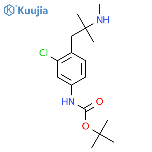 tert-butyl N-{3-chloro-4-2-methyl-2-(methylamino)propylphenyl}carbamate structure
