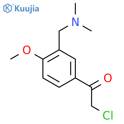 2-chloro-1-{3-(dimethylamino)methyl-4-methoxyphenyl}ethan-1-one structure