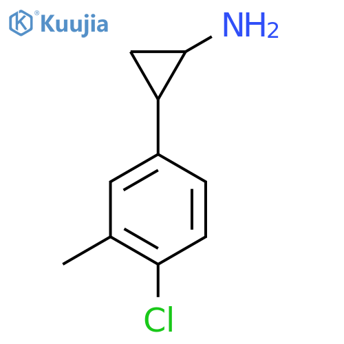 2-(4-chloro-3-methylphenyl)cyclopropan-1-amine structure