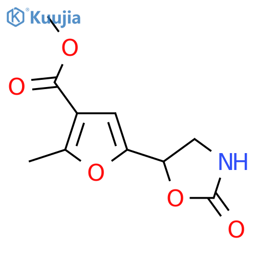methyl 2-methyl-5-(2-oxo-1,3-oxazolidin-5-yl)furan-3-carboxylate structure