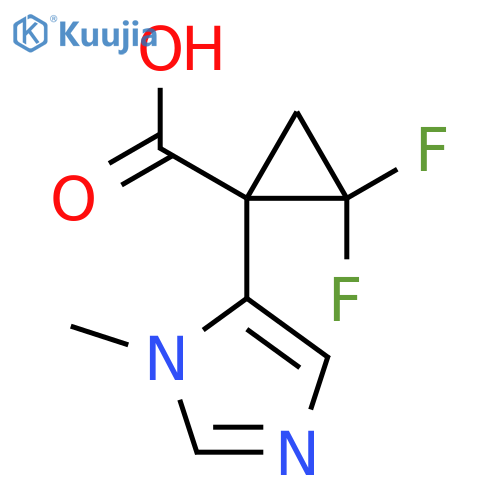 2,2-difluoro-1-(1-methyl-1H-imidazol-5-yl)cyclopropane-1-carboxylic acid structure