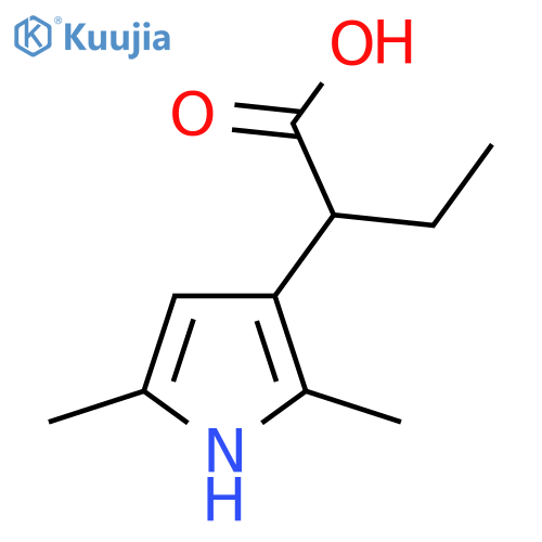 2-(2,5-dimethyl-1H-pyrrol-3-yl)butanoic acid structure