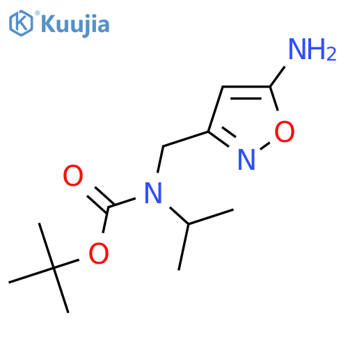 tert-butyl N-(5-amino-1,2-oxazol-3-yl)methyl-N-(propan-2-yl)carbamate structure