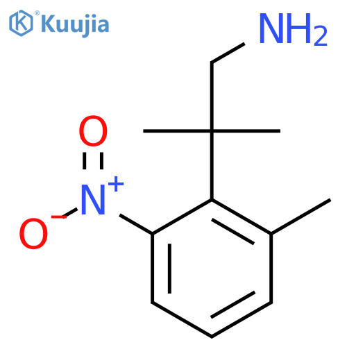 2-methyl-2-(2-methyl-6-nitrophenyl)propan-1-amine structure