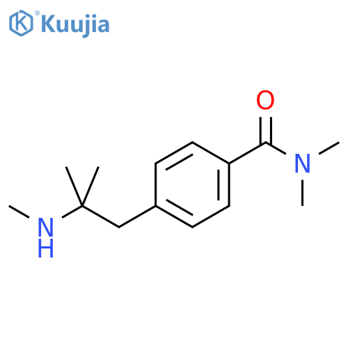 N,N-dimethyl-4-2-methyl-2-(methylamino)propylbenzamide structure