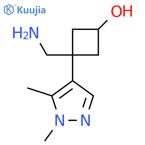 3-(aminomethyl)-3-(1,5-dimethyl-1H-pyrazol-4-yl)cyclobutan-1-ol structure