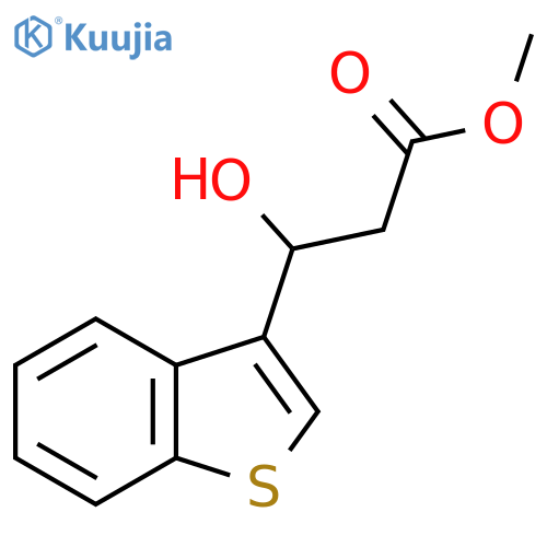 methyl 3-(1-benzothiophen-3-yl)-3-hydroxypropanoate structure