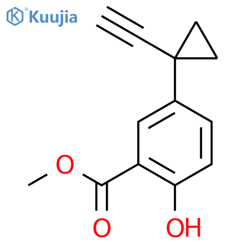 methyl 5-(1-ethynylcyclopropyl)-2-hydroxybenzoate structure