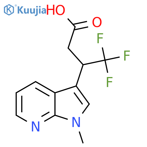 4,4,4-trifluoro-3-{1-methyl-1H-pyrrolo2,3-bpyridin-3-yl}butanoic acid structure