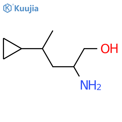 2-amino-4-cyclopropylpentan-1-ol structure