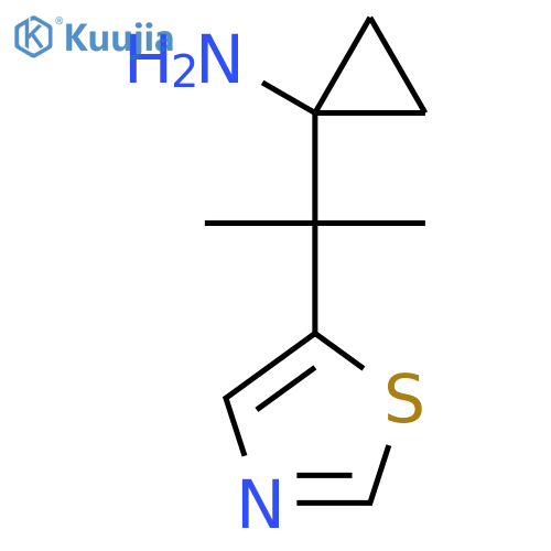 1-2-(1,3-thiazol-5-yl)propan-2-ylcyclopropan-1-amine structure