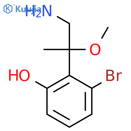 2-(1-amino-2-methoxypropan-2-yl)-3-bromophenol structure