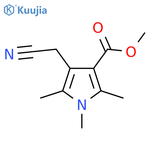 methyl 4-(cyanomethyl)-1,2,5-trimethyl-1H-pyrrole-3-carboxylate structure