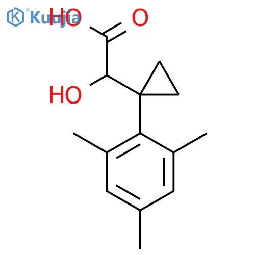 2-hydroxy-2-1-(2,4,6-trimethylphenyl)cyclopropylacetic acid structure