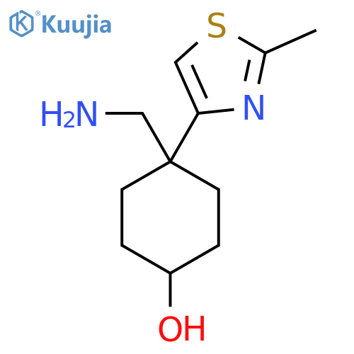 4-(aminomethyl)-4-(2-methyl-1,3-thiazol-4-yl)cyclohexan-1-ol structure