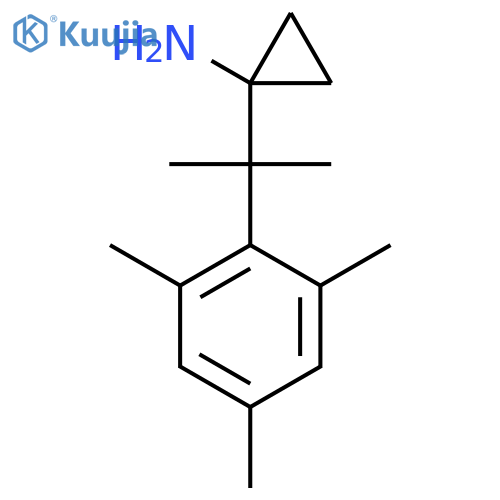 1-2-(2,4,6-trimethylphenyl)propan-2-ylcyclopropan-1-amine structure